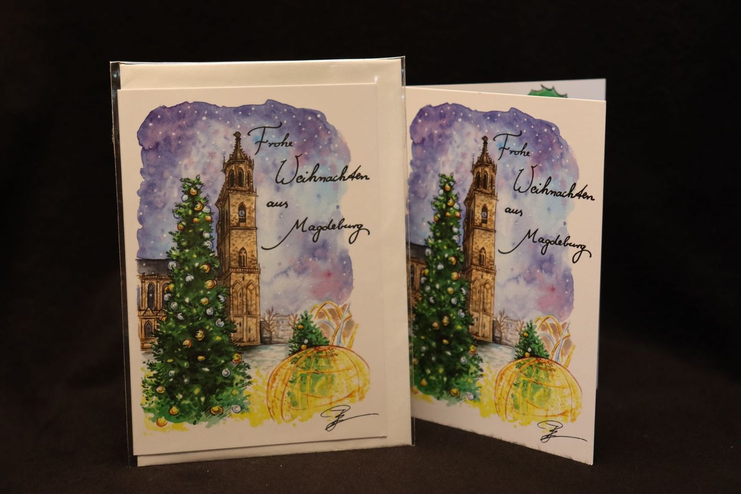 Weihnachtskarte Magdeburg