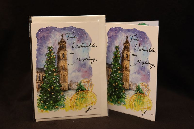 Weihnachtskarte Magdeburg