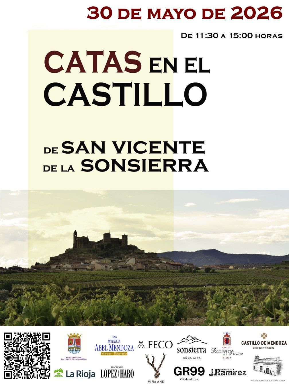 ¡¡VENTA ANTICIPADA ¡¡   Catas en el Castillo de #SVSonsierra.  Sábado 30  de Mayo