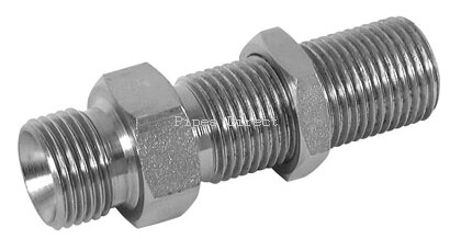 Straight Bulkhead Adaptor Male-Male 1 BSP Complete With Locknut