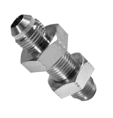 Straight Bulkhead Adaptor Male-Male 7/16 JIC Complete With Locknut