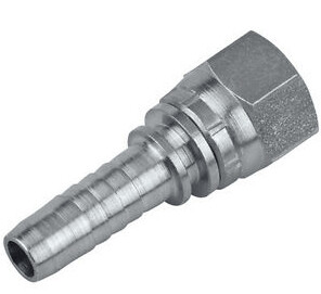 Straight Female Hose Insert 7/8 JIC x 1/2 insert 37° cone seat Crimped nut
