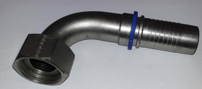 ORFS 90° Swept Female Hose Insert with Female Thread