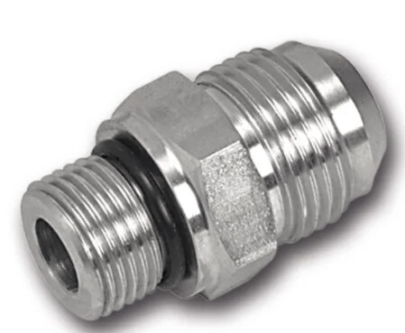 Straight Connector Male-Male 7/16 JIC x 9/16 SAE Complete With O'Ring