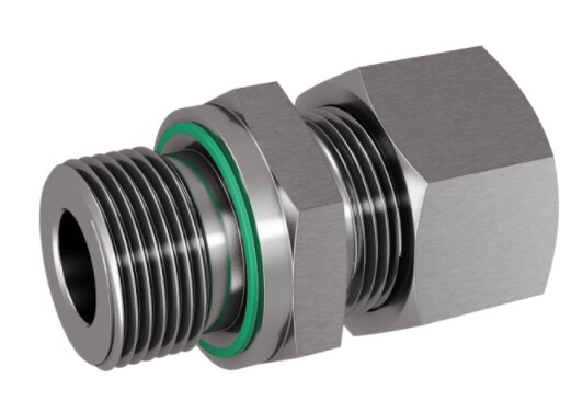 Straight Male Stud Coupling Size / Type: 12L 1/2 BSP, Profile Sealing with Cutting Ring & Union Nut Steel, Zinc/Nickel-Plated