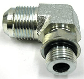 Positional 90° Compact Elbow Male-Male 1/2 BSP (Pos) x 7/8 JIC Forged Body Type Complete With Buna O'Ring And Retaining Ring