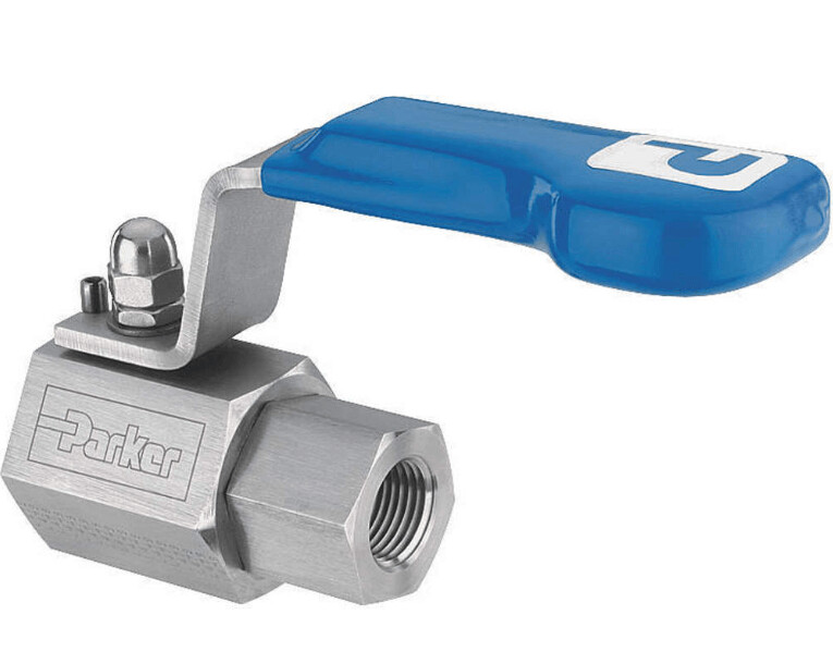 PARKER HPBYB8FF Hi-Pro Ball Valve, 316 Stainless Steel, 1/2 Inch Pipe Size