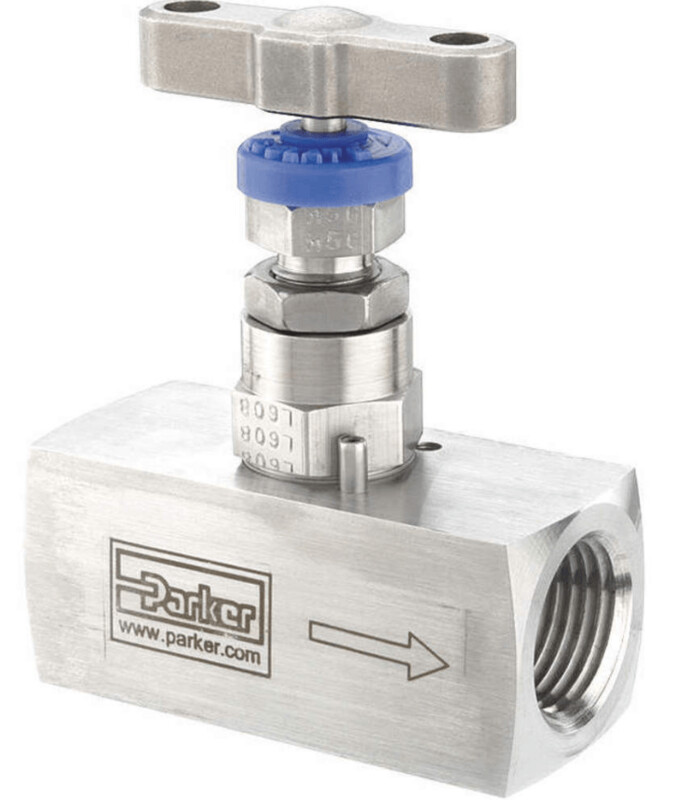 PARKER HNVS8FFHP Needle Valve, Straight Fitting, 10000 psi, 0.35 GPM, FNPT
