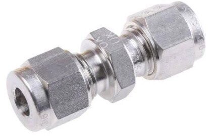 PARKER 4SC4-316 Compression Fitting, Two Ferrule Compression, 1/4 Inch Size, SS