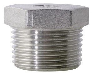 HEXAGON PLUG - 1 1/2 BSPT - 150LB 316 STAINLESS STEEL