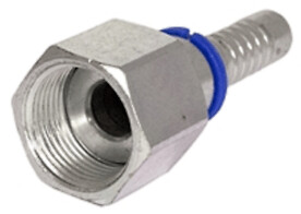 Straight Female Hose Insert 9/16 ORFS x 1/4 insert Double hexagon Crimped nut