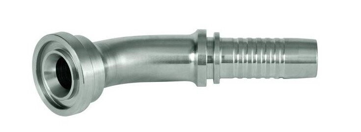 45° Elbow Flange Hose Insert 1 SAE 3000 O'ring x 1 insert