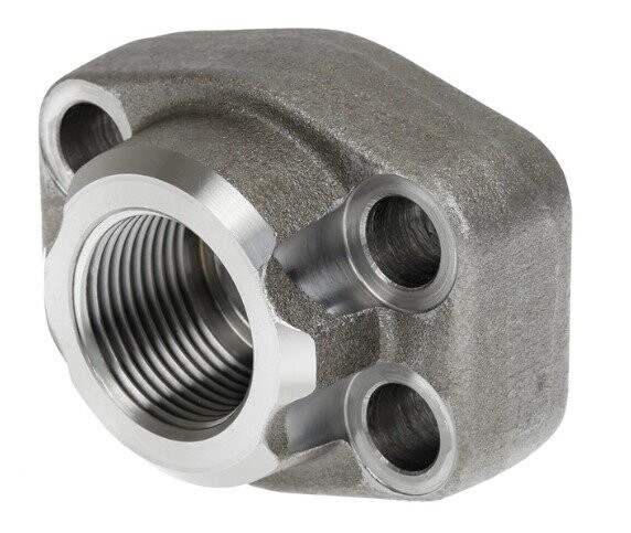 One-Piece Flange 6000 PSI Screw In Version Straight Thread: NPT Size: 2" Carbon Steel Blank Oiled