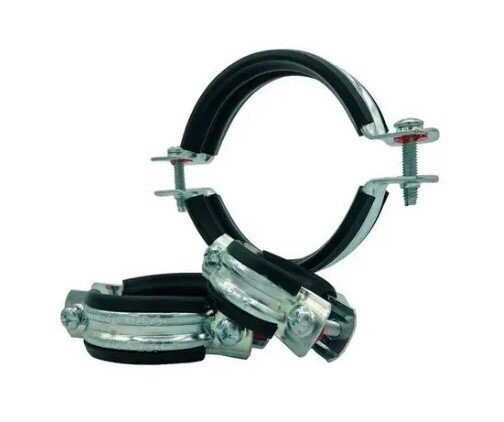 JET Range Rubber Lined pipe clip twin screw M8/M10 dual boss 33-37mm