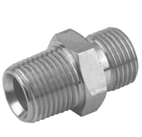 Straight Connector Male-Male 1/4 BSP x 1/2 NPT