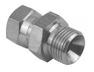 Straight Connector Male-Female Swivel 1/2 BSP x 5/8 BSP