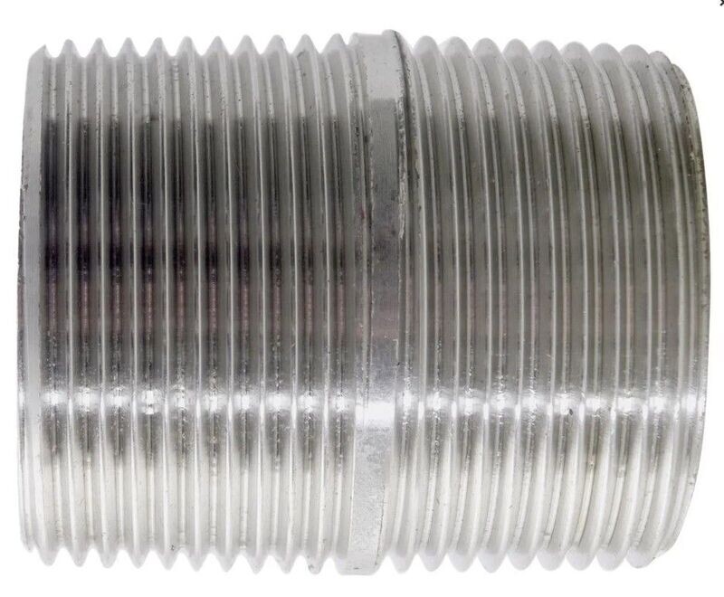 2-1/2" NPT CLOSE TAPER NIPPLE X 70MM 316SS