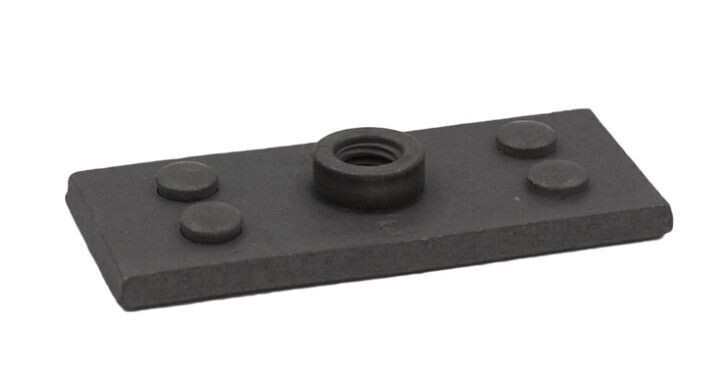 Single Weld Plate, short Twin Series Size 1D Carbon Steel, Phosphated