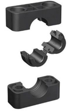 Clamp Body Size 4S Ø12.7mm Heavy Series Polypropylene with Rubber Insert
