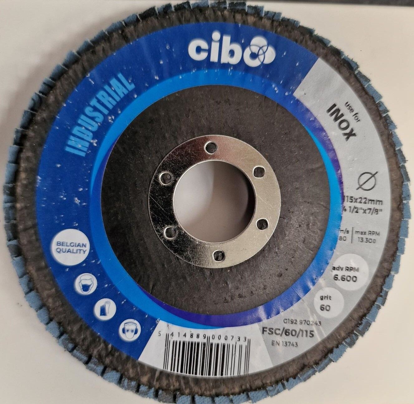 Cibo P60 Grit Flap Wheel 115mm x 22mm