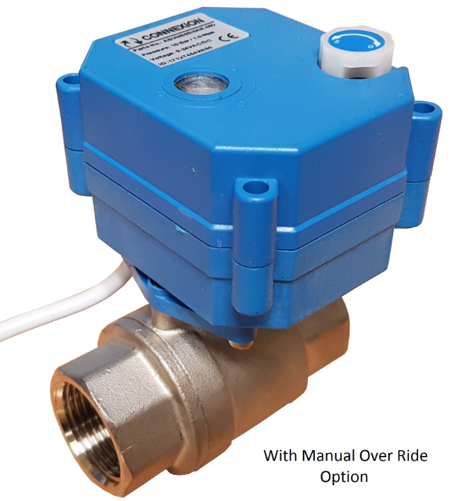 3/4 BSP Motor ball valve WRAS 9-24vAC/DC or 110-240vAC Open/Close + Failsafe 10 Bar ABVM06S