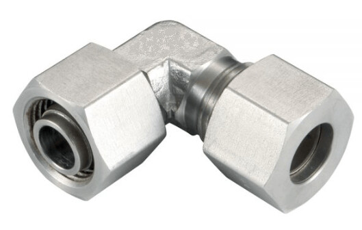 Adjustable Elbow (90°) with 24° Taper / O-Ring Size / Type: 08L with Cutting Ring & Union Nut Steel, Zinc/Nickel-Plated