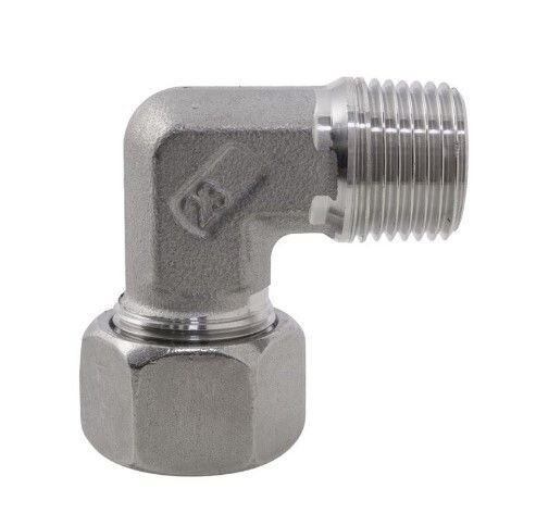 Male Stud Elbow Size / Type: 10L 1/4 NPT with Cutting Ring & Union Nut Steel, Zinc/Nickel-Plated