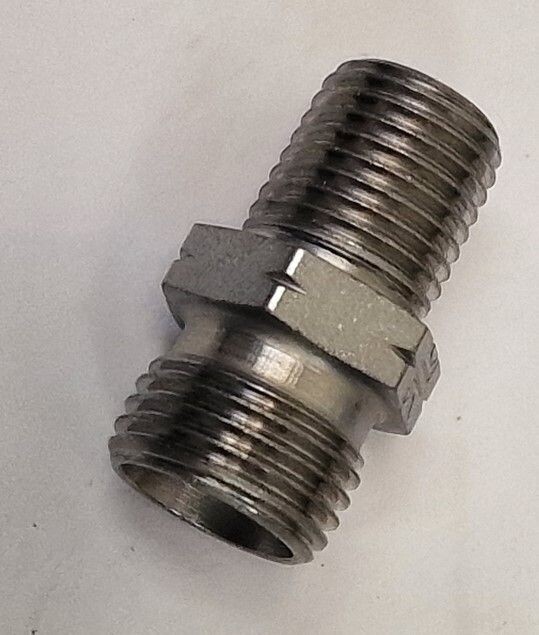 Straight Male Stud Fitting Size / Type: 10L 1/4 NPT Body Only Fitting, Steel, Zinc/Nickel-Plated