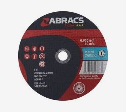 Abracs Proflex 230mm X 1.8mm X 22mm Flat Metal Cutting Disc
