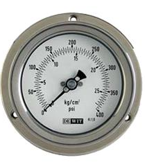 50 mm, 0-20 Bar Gauge. Bottom Entry, 1/4" NPT male