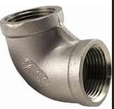 1 1/2" NPT FEM/FEM SWEPT 90 STAINLESS STEEL  150LB