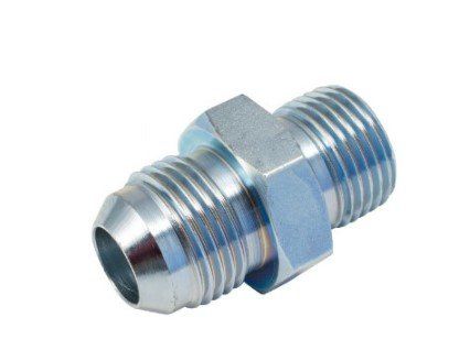 STRAIGHT CONNECTOR, MALE-MALE, 1 1/16 JIC x 9/16 SAE C/W O'RING