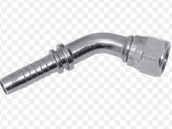 7/16 JIC 45 swept elbow x 1/4 insert stainless