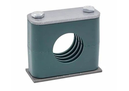 Clamp Assembly Standard Series Size 4 Ø28mm Polypropylene W10 Weld Plate Cover Plate, Hex Head Bolt Profiled, with Initial Tension