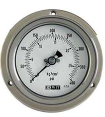 DE WIT 20,000 psi. 63 mm gauge. Panel mounted. Rear entry.  1/4" medium pressure autoclave.