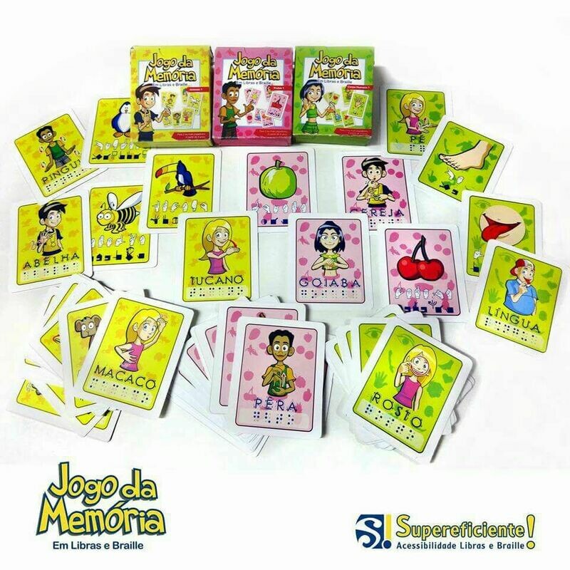 Kit Card Games Supereficiente em Libras e Braille