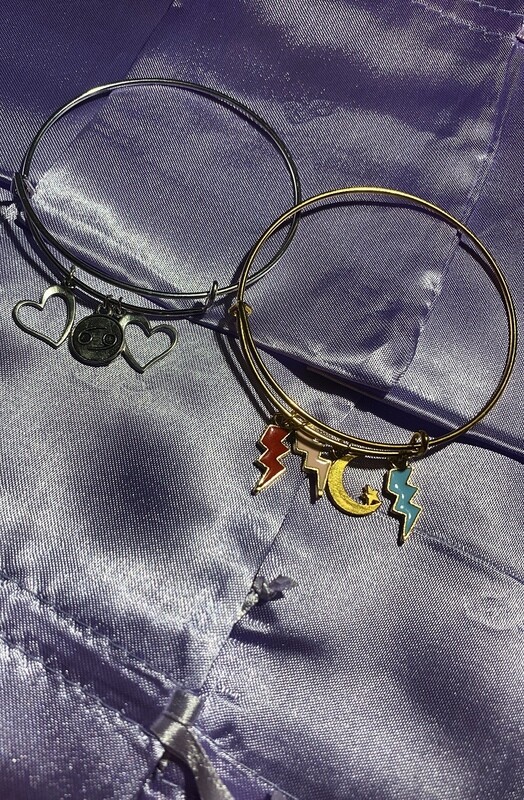 Set of 2 Bangles, 3-4 Charms