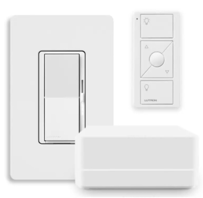 Lutron Caseta Diva Smart Dimmer Starter Kit, with Smart Hub and Pico Remote - DVRF-BDG-1D-C