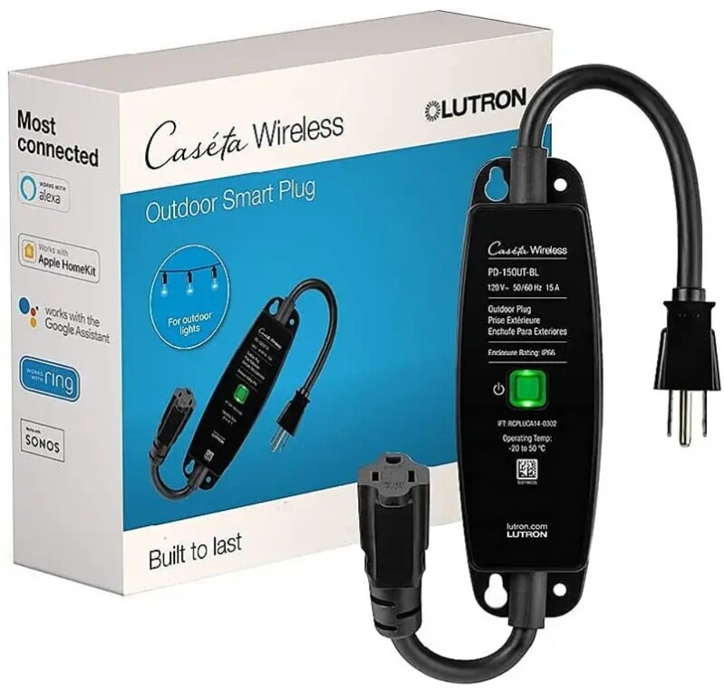 Lutron Caseta Outdoor Smart Plug - PD-15OUT-BL