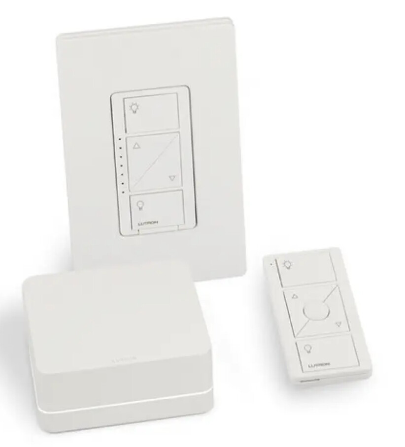 Lutron Caseta Wireless PRO Kit In-Wall Dimmer, Smart Bridge, Pico Remote - P-BDGPRO-PKG1W-C