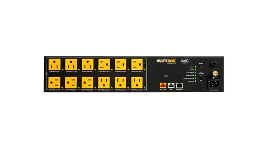 WattBox WB-800-IPVM-12 800 Series IP Power Conditioner, 12-Individually Controlled and Metered Outlets