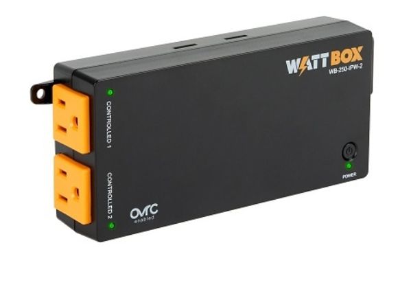 WattBox WB-250-IPW-2 250-Series WiFi Surge Protector, 2 Individually Controlled Outlets, WiFi or Wired