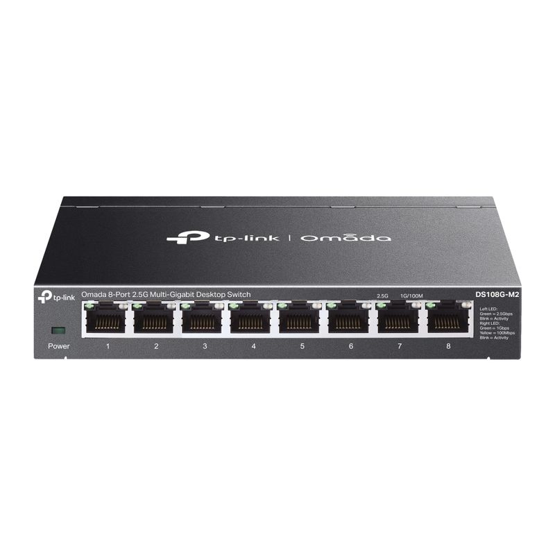 TP-Link DS108G-M2 Omada 8-Port 2.5G Multi-Gigabit Unmanaged Desktop Switch