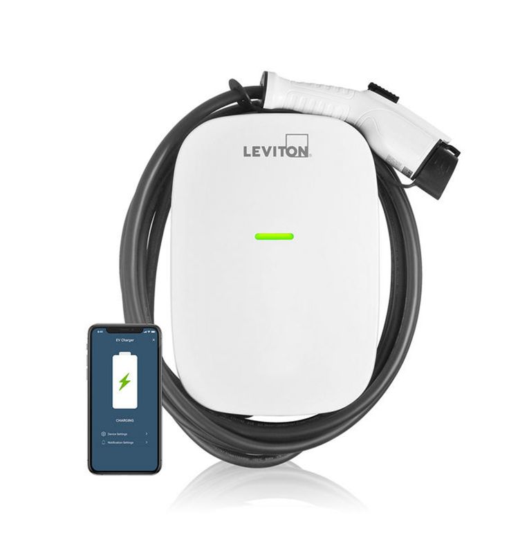 Leviton evr-green Electric Vehicle EV Charger 32A Level 2, RFID, WiFi