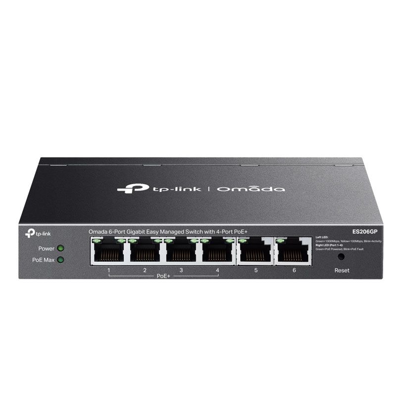 TP-Link ES206GP Omada 6-Port Gigabit Easy Managed Switch with 4-Port PoE+