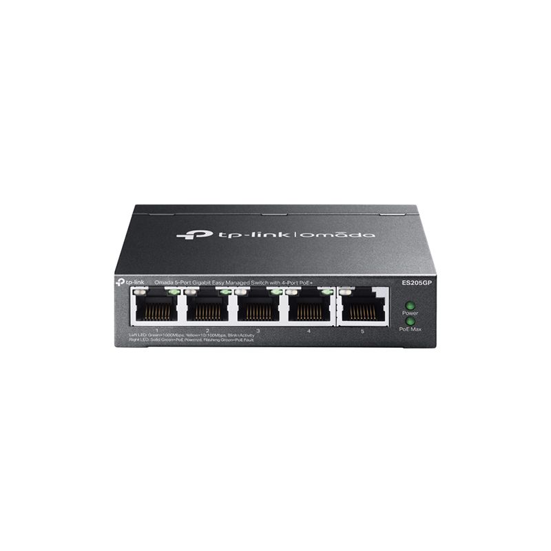 TP-Link ES205GP Omada 5-Port Gigabit Easy Managed Switch with 4-Port PoE+