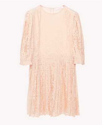 See By Chloé | Ferforated Mini Dress |  S22SRO100216J3 nude