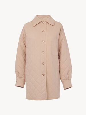 See By Chloé | Quilted Shirt Jacket | S22SMA0200181H creme