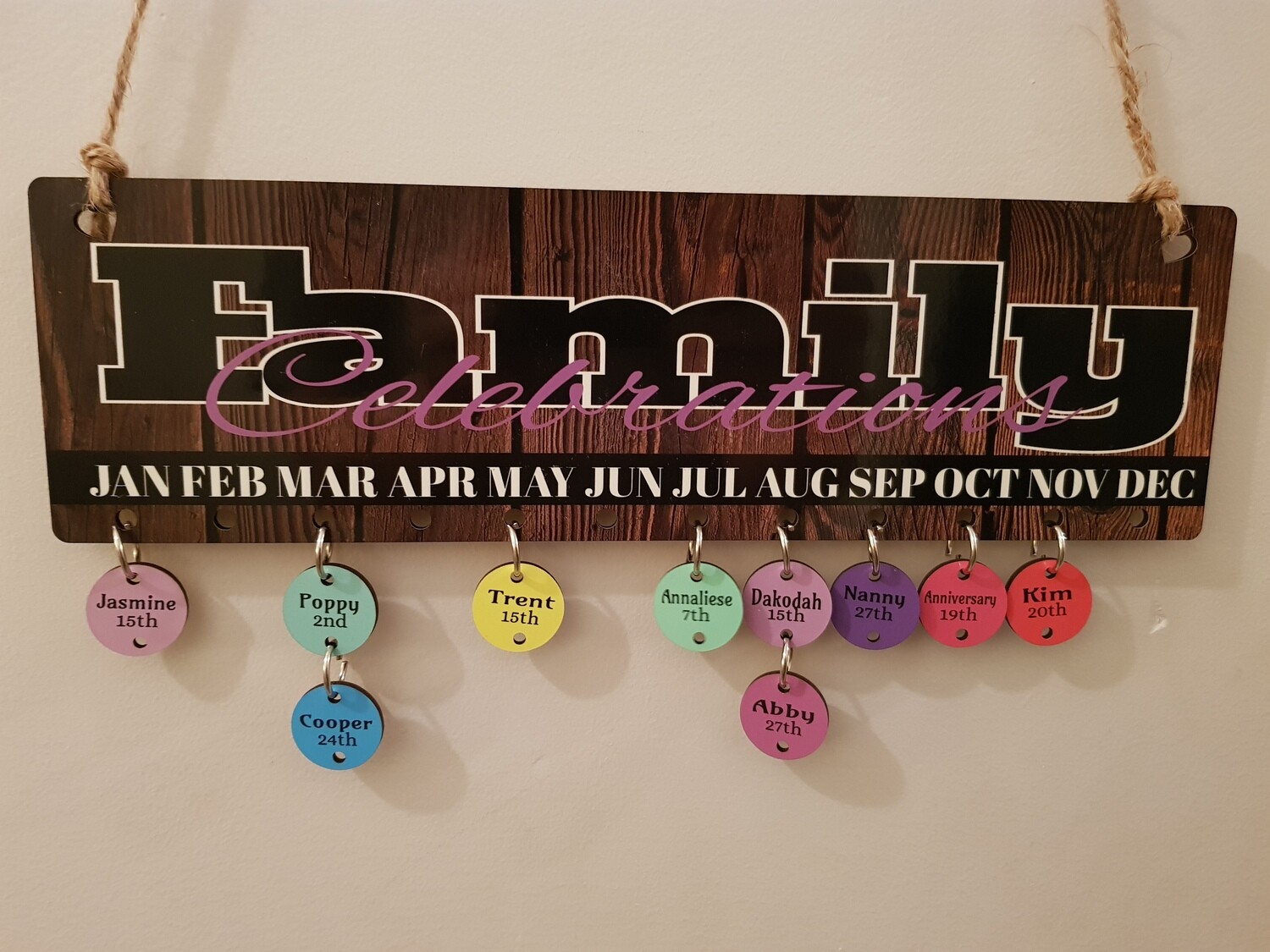 Family Celebrations Board