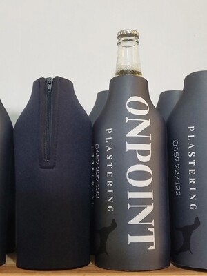 Longneck holder with zipper &amp; base
